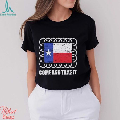 American Flag Come and Take It Razor Wire Shirt