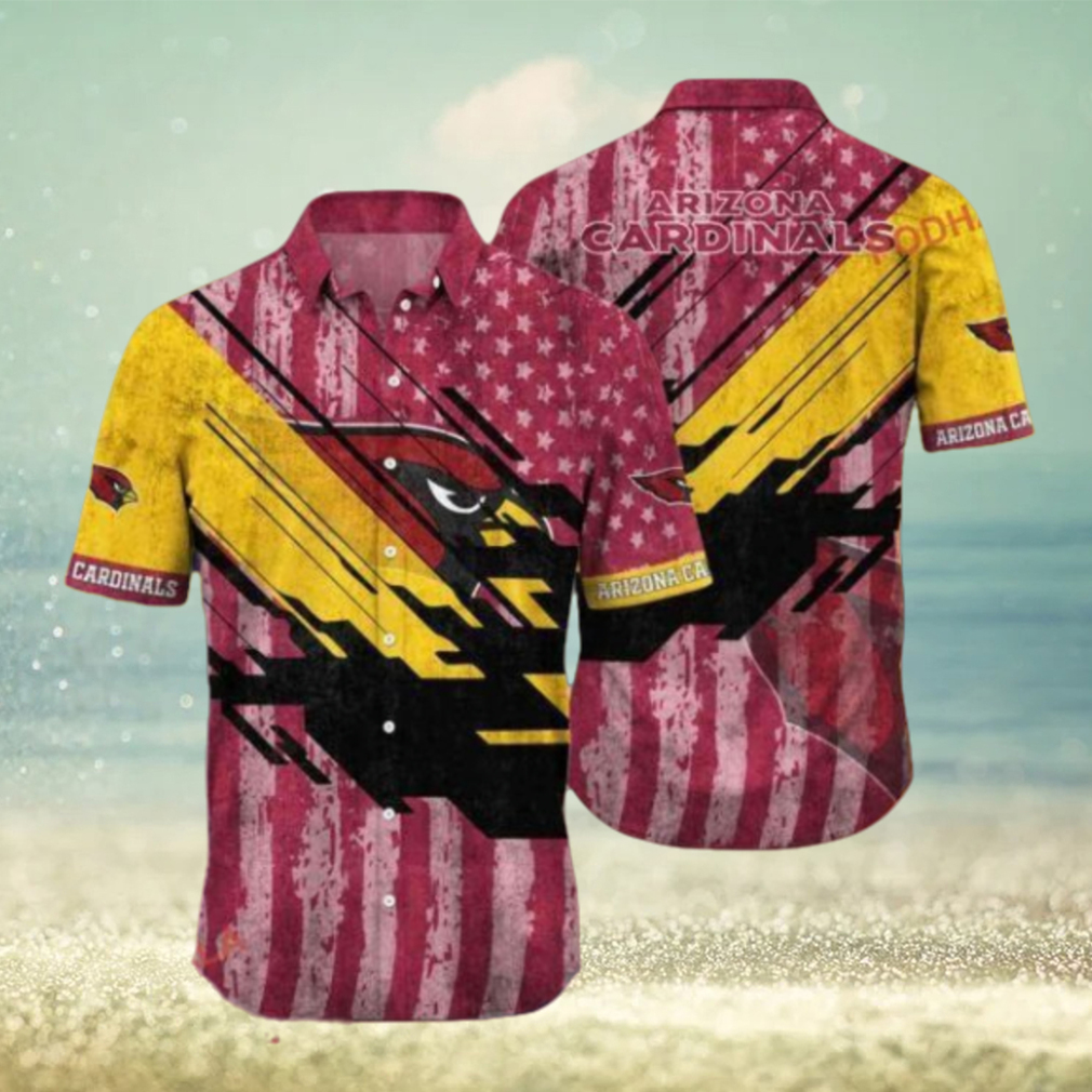 American Flag Themed NFL Arizona Cardinals Hawaiian Shirt, Arizona Cardinals Clothing American Flag Themed NFL Arizona Cardinals Hawaiian Shirt, Arizona Cardinals Clothing
