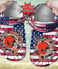 American Football Browns Crocs Shoes