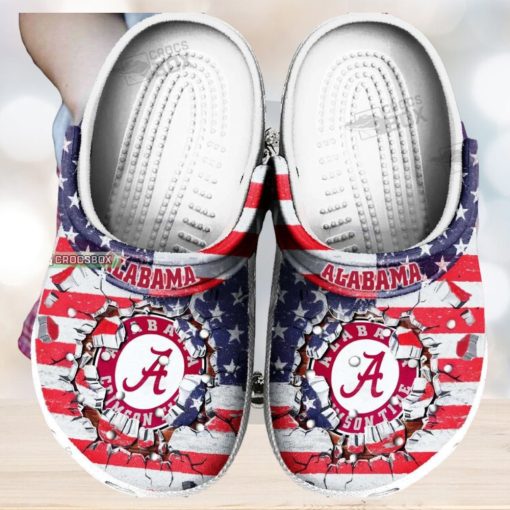 American Football Crimson Tide Game Day Crocs
