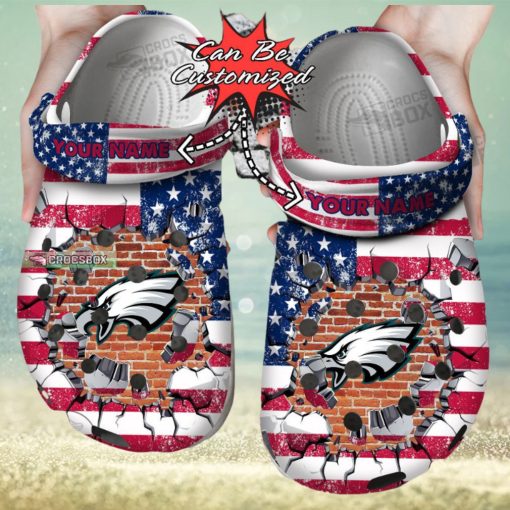 American Football Eagles Crocs Shoes