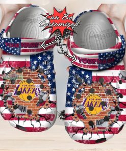 American Lakers Basketball Crocs Shoes