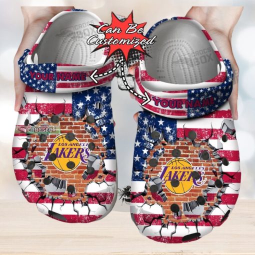 American Lakers Basketball Crocs Shoes