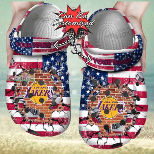 American Lakers Basketball Crocs Shoes