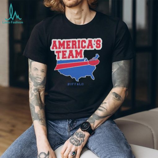 America’s Team Buffalo Bills State Mix Logo T shirt