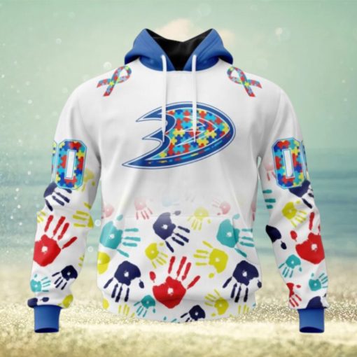 Anaheim Ducks Hoodie Special Autism Awareness Design Hoodie