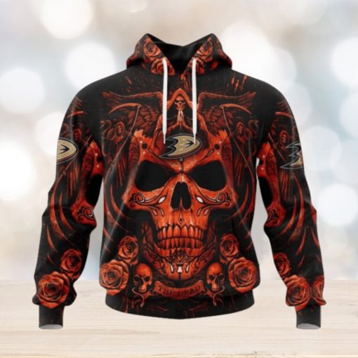Anaheim Ducks Hoodie Special Design With Skull Art Hoodie