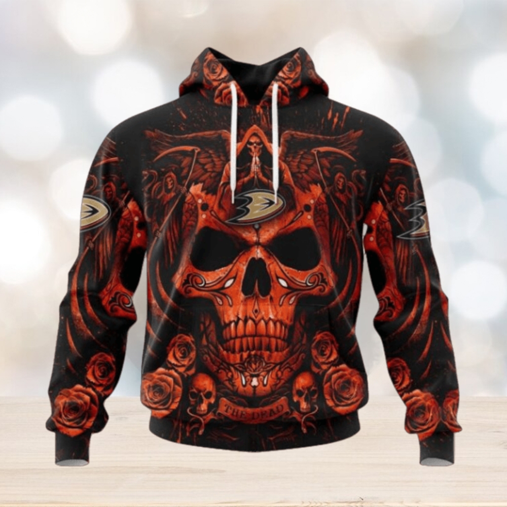 Anaheim Ducks Hoodie Special Design With Skull Art Hoodie Anaheim Ducks Hoodie Special Design With Skull Art Hoodie