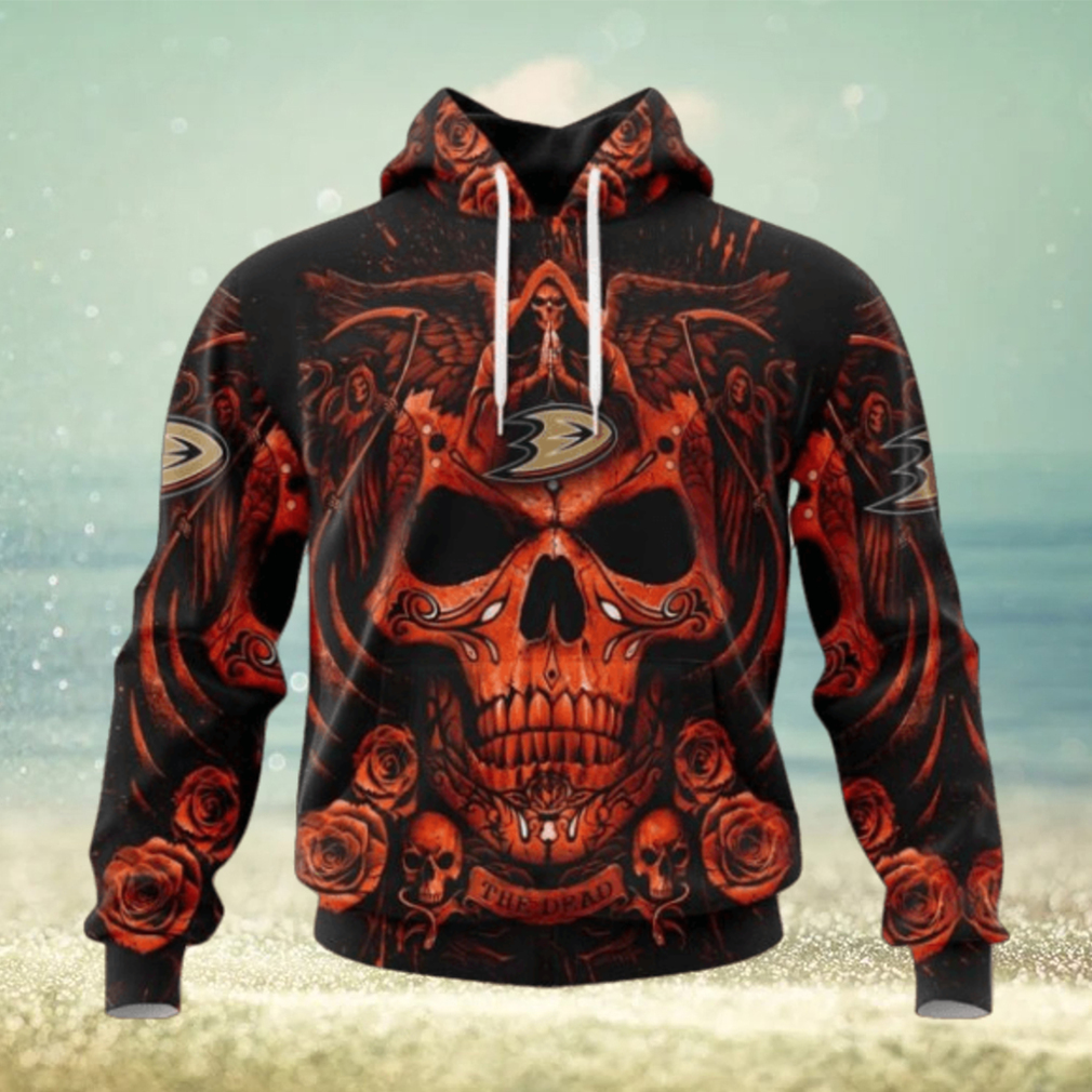 Anaheim Ducks Hoodie Special Design With Skull Art Hoodie Anaheim Ducks Hoodie Special Design With Skull Art Hoodie