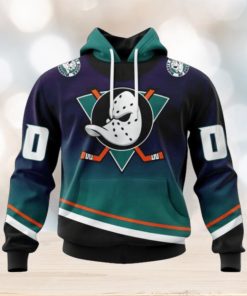Anaheim Ducks Hoodie Special Retro Gradient Design Hoodie