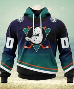 Anaheim Ducks Hoodie Special Retro Gradient Design Hoodie