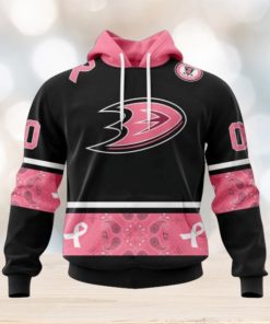 Anaheim Ducks Hoodie Specialized Design In Classic Style With Paisley! WE WEAR PINK BREAST CANCER Hoodie