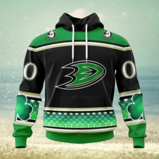 Anaheim Ducks Hoodie Specialized Unisex Kits Hockey Celebrate St Patrick’s Day Hoodie