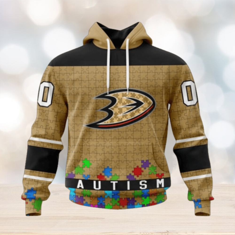 Anaheim Ducks Hoodie Specialized Unisex Kits Hockey Fights Against Autism Hoodie Anaheim Ducks Hoodie Specialized Unisex Kits Hockey Fights Against Autism Hoodie