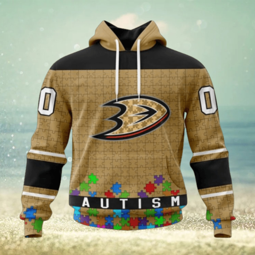 Anaheim Ducks Hoodie Specialized Unisex Kits Hockey Fights Against Autism Hoodie Anaheim Ducks Hoodie Specialized Unisex Kits Hockey Fights Against Autism Hoodie
