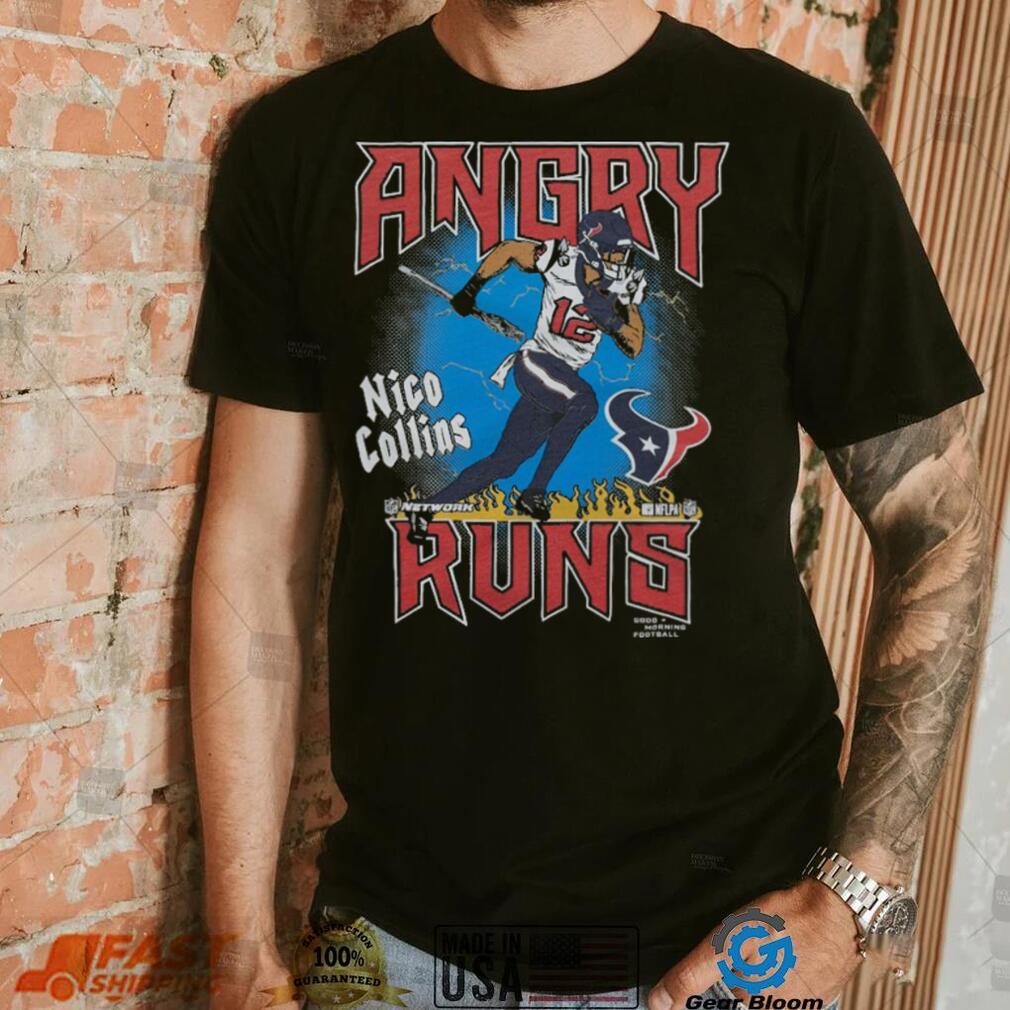 Angry Runs Texans Nico Collins Retro GMF Kyle Brandt T Shirt Angry Runs Texans Nico Collins Retro GMF Kyle Brandt T Shirt