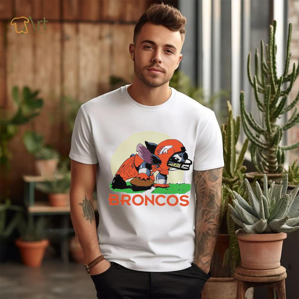 Angry Stitch character player Denver Broncos football logo shirt Angry Stitch character player Denver Broncos football logo shirt