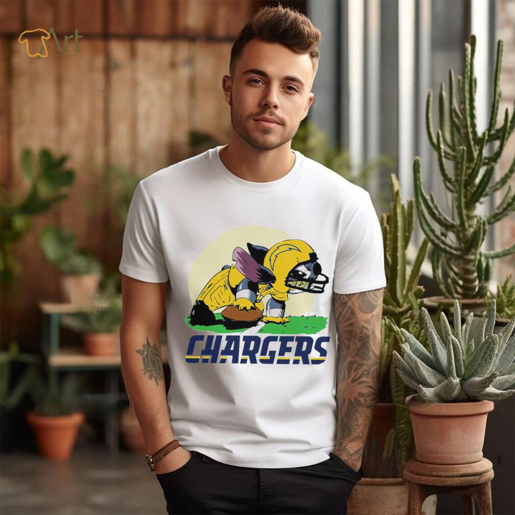 Angry Stitch character player Los Angeles Chargers football logo shirt Angry Stitch character player Los Angeles Chargers football logo shirt
