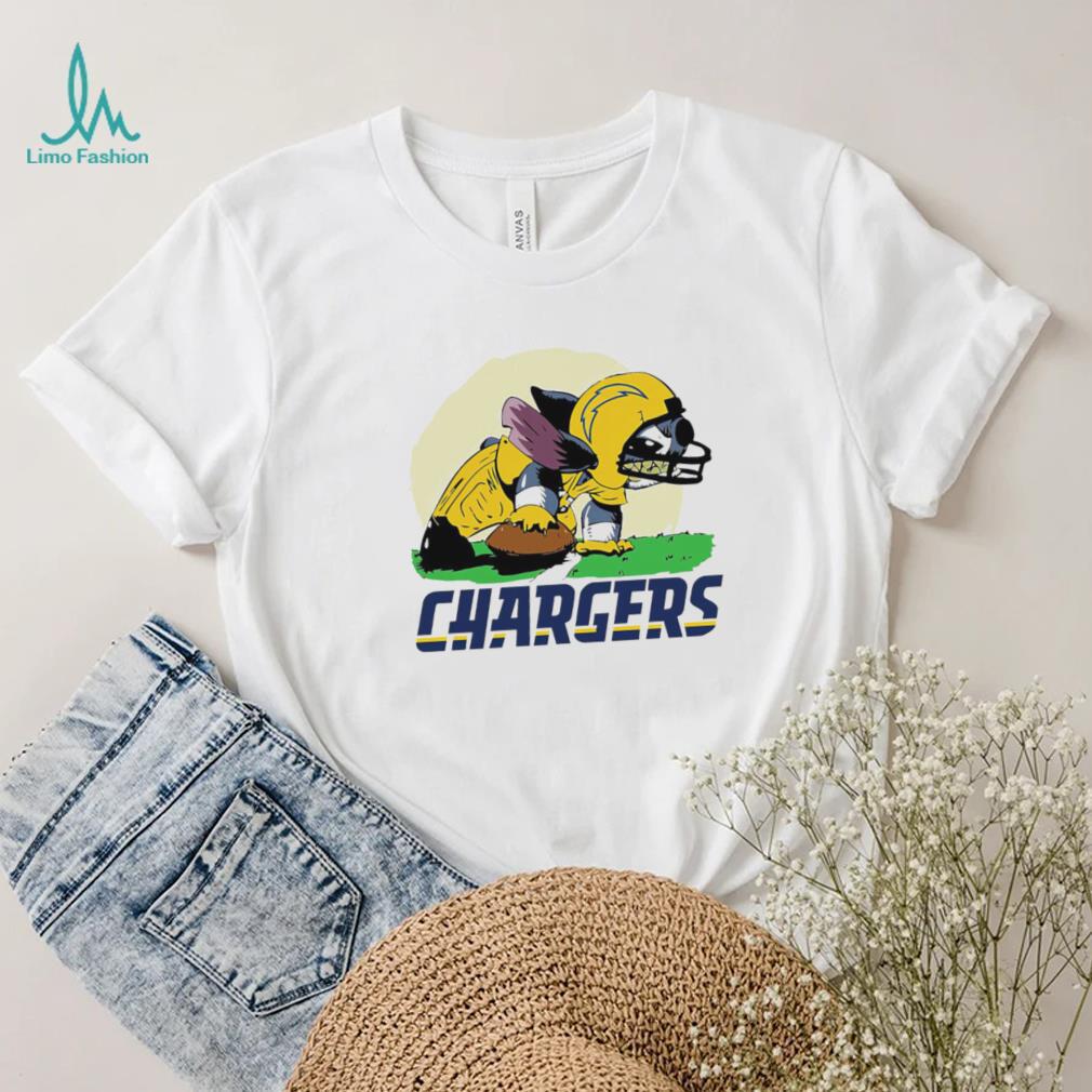 Angry Stitch character player Los Angeles Chargers football logo shirt Angry Stitch character player Los Angeles Chargers football logo shirt