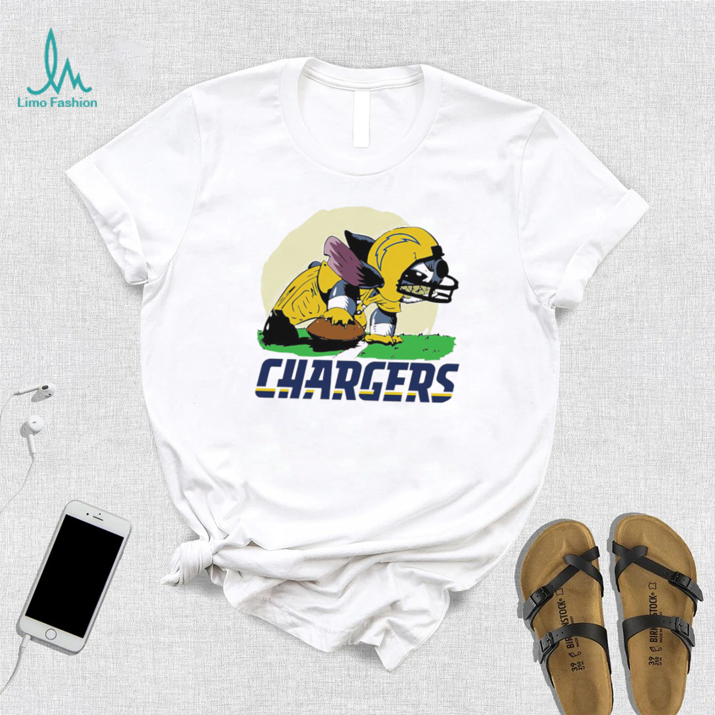Angry Stitch character player Los Angeles Chargers football logo shirt Angry Stitch character player Los Angeles Chargers football logo shirt