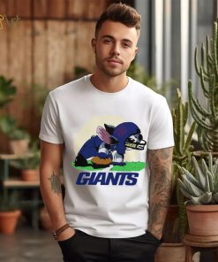 Angry Stitch character player New York Giants football logo shirt