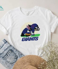 Angry Stitch character player New York Giants football logo shirt