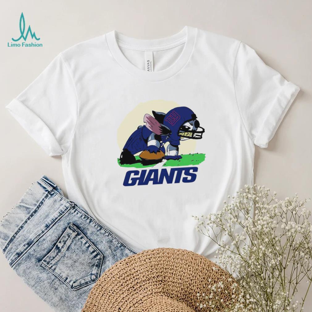 Angry Stitch character player New York Giants football logo shirt Angry Stitch character player New York Giants football logo shirt
