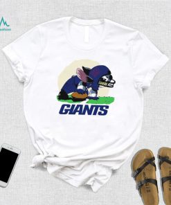 Angry Stitch character player New York Giants football logo shirt