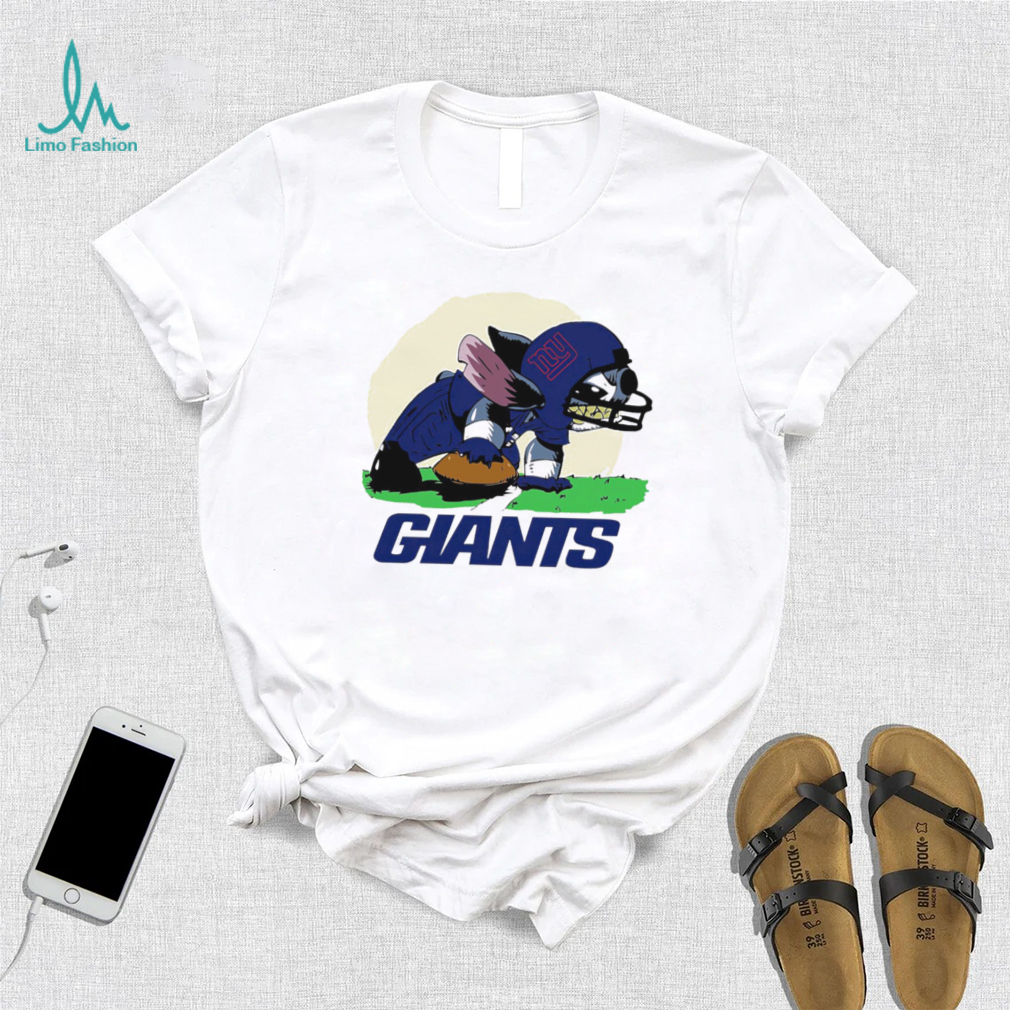 Angry Stitch character player New York Giants football logo shirt Angry Stitch character player New York Giants football logo shirt