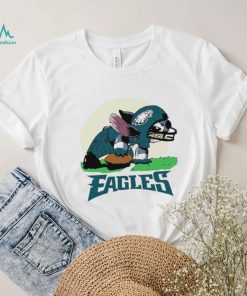 Angry Stitch character player Philadelphia Eagles football logo shirt