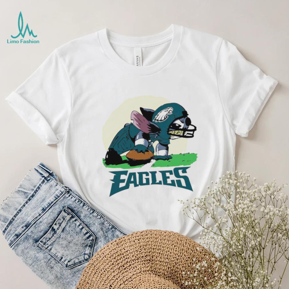 Angry Stitch character player Philadelphia Eagles football logo shirt Angry Stitch character player Philadelphia Eagles football logo shirt