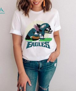 Angry Stitch character player Philadelphia Eagles football logo shirt