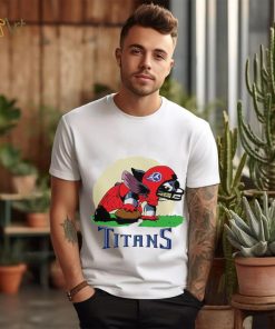 Angry Stitch character player Tennessee Titans football logo shirt