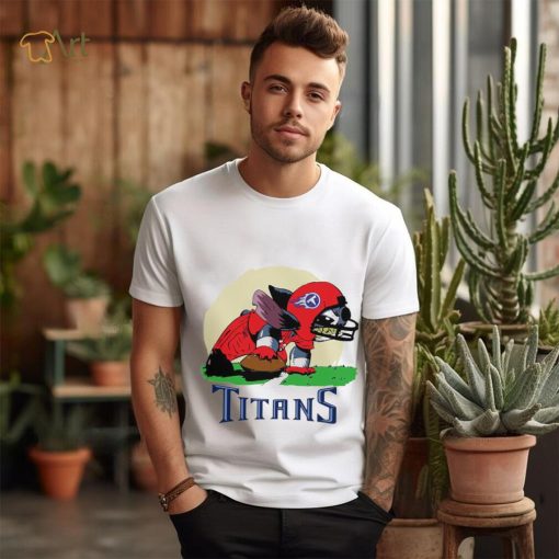 Angry Stitch character player Tennessee Titans football logo shirt