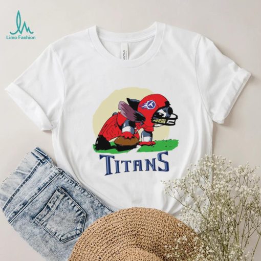 Angry Stitch character player Tennessee Titans football logo shirt