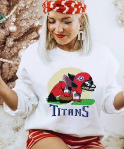 Angry Stitch character player Tennessee Titans football logo shirt