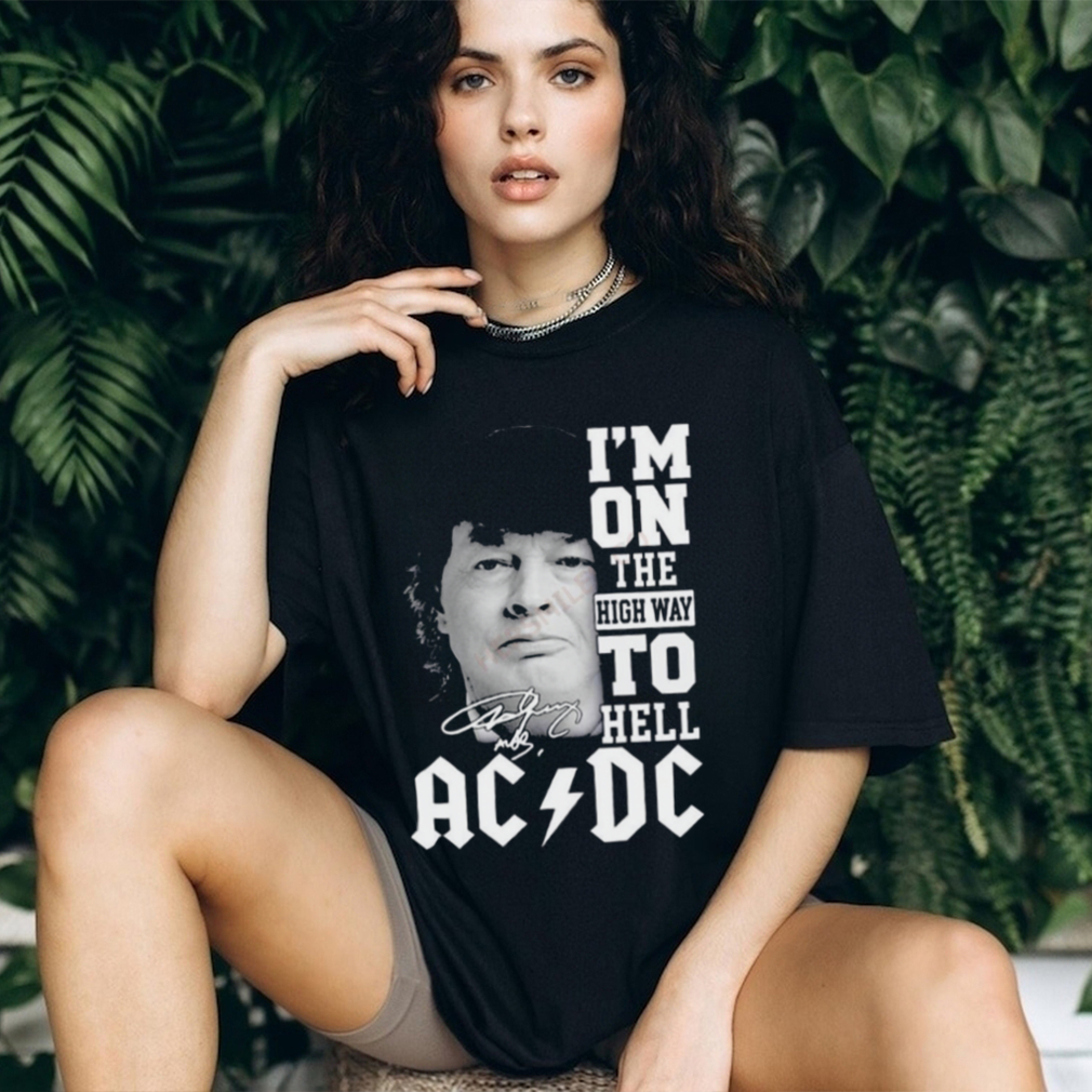 Angus Young Ac Dc I’M On The Highway To Hell Signatures Shirt Angus Young Ac Dc I’M On The Highway To Hell Signatures Shirt