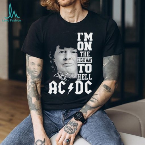 Angus Young Ac Dc I’M On The Highway To Hell Signatures Shirt