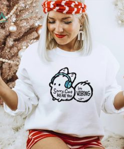 Anxiety Fox Sorry I Can’t Hear You I’m Vibing Shirt