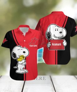 Aramark Logo Brand Snoopy Hawaiian Shirt Gift Summer