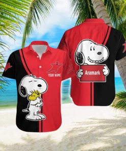 Aramark Logo Brand Snoopy Hawaiian Shirt Gift Summer