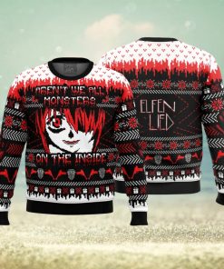 Aren’t We All Monster On The Inside Elfen Lied Ugly Christmas Sweater