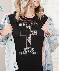Arizona Cardinals In My Veins Jesus In My Heart Cross Shirt, hoodie, sweater, long sleeve and tank top Arizona Cardinals In My Veins Jesus In My Heart Cross Shirt