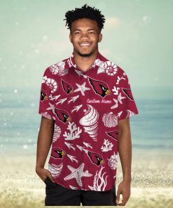 Arizona Cardinals Name Personalized Short Sleeve Button Up Tropical Hawaiian Shirt