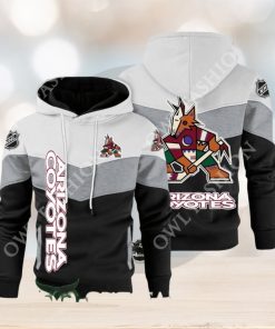 Arizona Coyotes NHL Hockey Black White Printed Hoodie