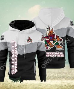 Arizona Coyotes NHL Hockey Black White Printed Hoodie