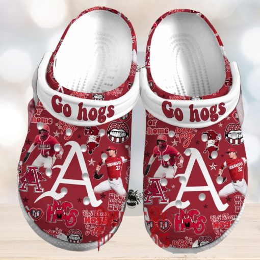 Arkansas Razorbacks Baseball Crocs Shoes