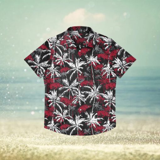 Arkansas Razorbacks Black Floral Hawaiian Shirt