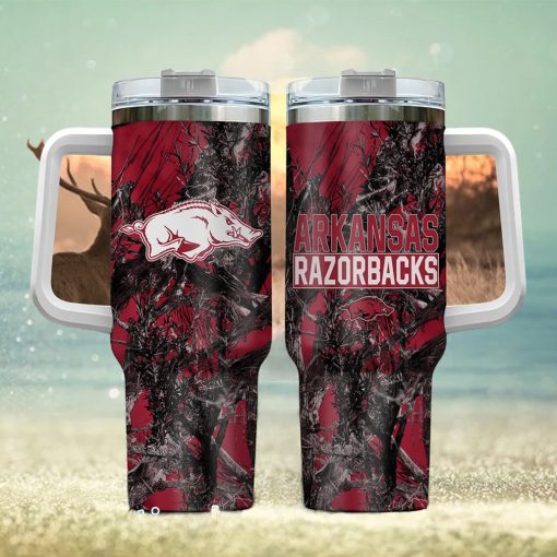 Arkansas Razorbacks Realtree Hunting 40oz Tumbler