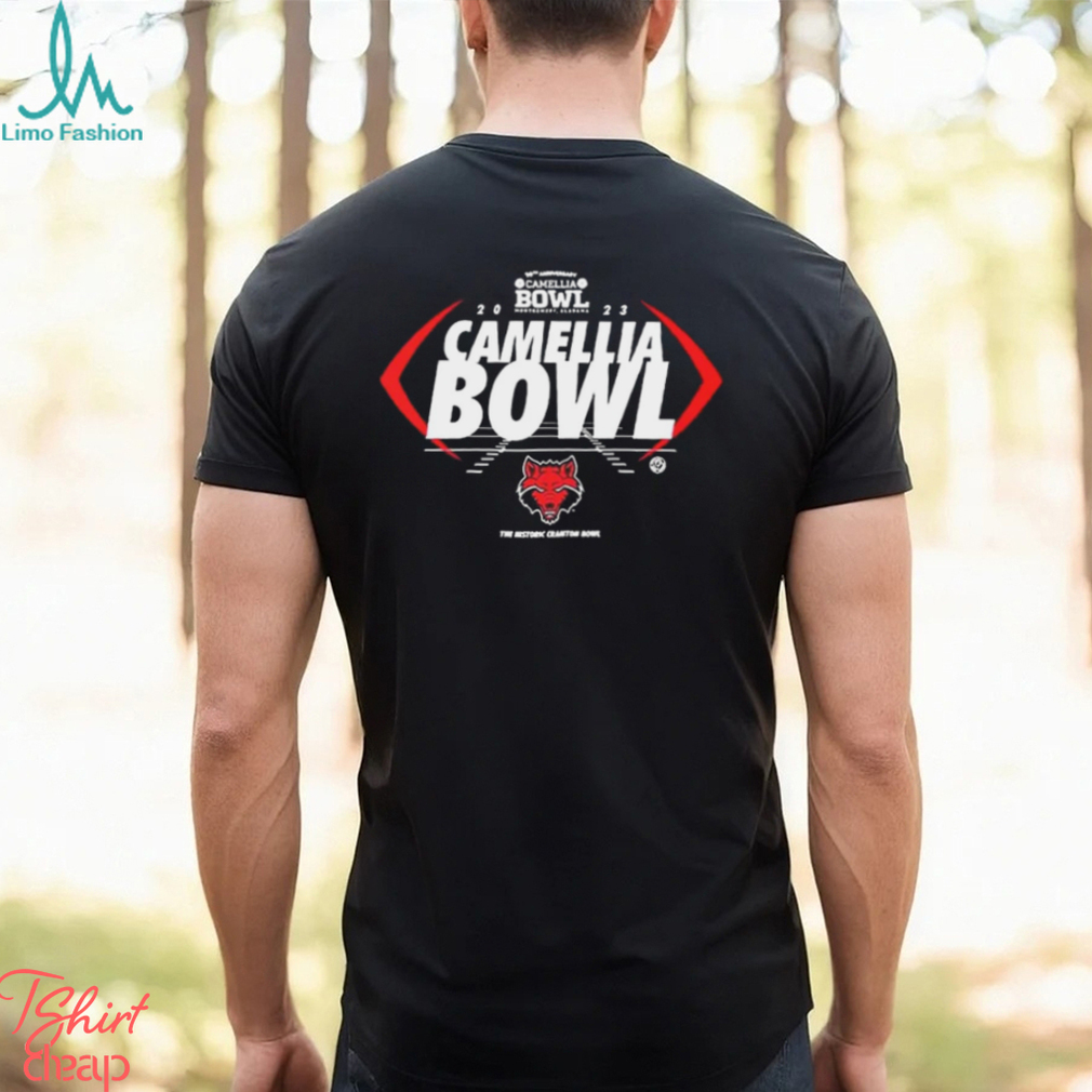 Arkansas State Red Wolves 10th Anniversary Camellia Bowl 2023 At Cramton Bowl Stadium Tee Shirt Arkansas State Red Wolves 10th Anniversary Camellia Bowl 2023 At Cramton Bowl Stadium Tee Shirt